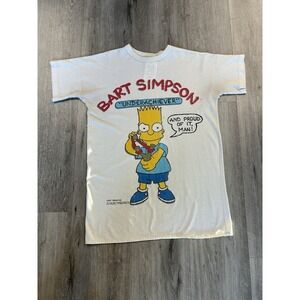Vintage 1990 Bart Simpson Underachiever And Proud Of It Oversized T Shirt OSFA